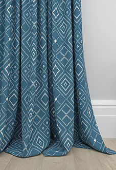 Newquay, Cerulean - Made to Measure Curtain